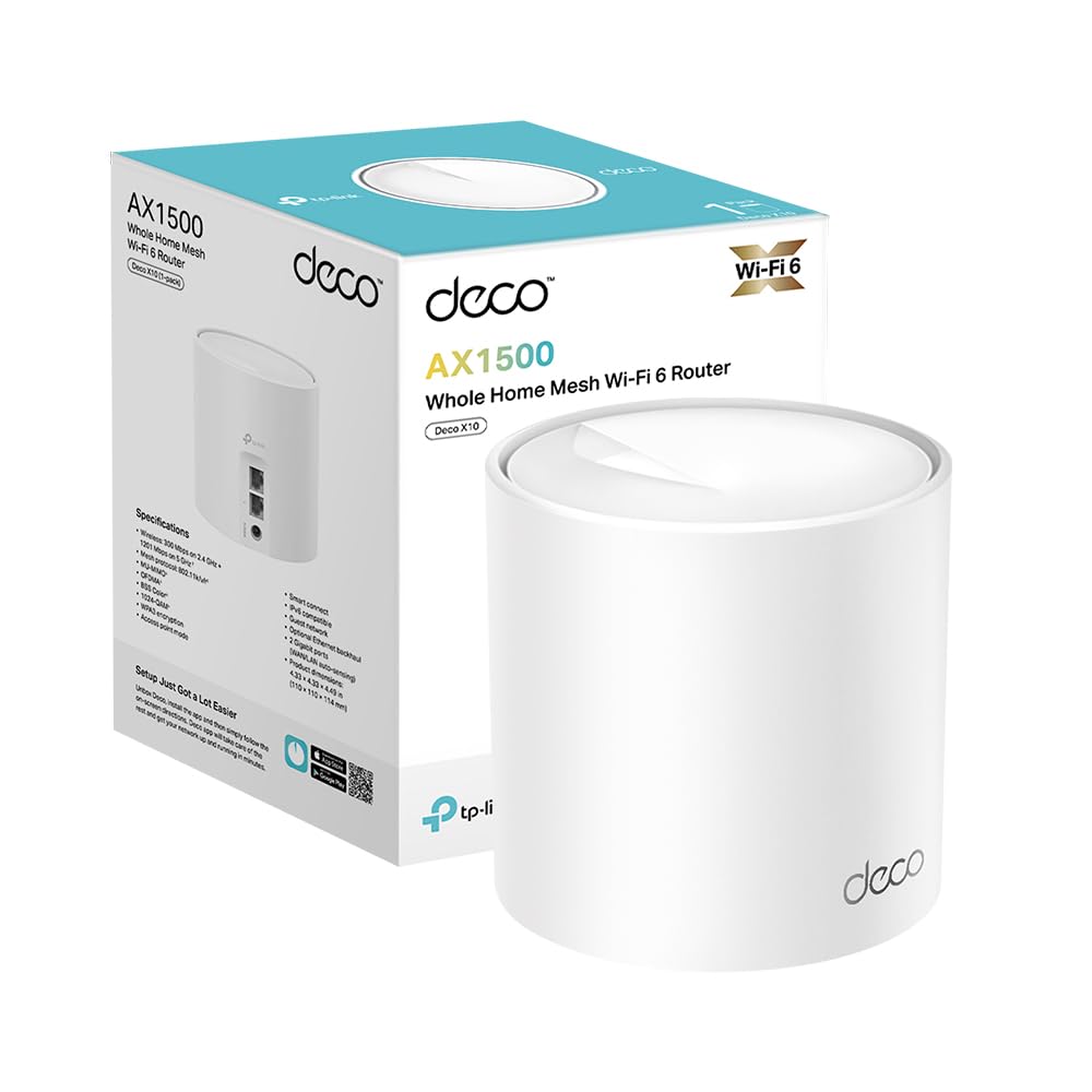 TP-LINK DECO X10 1-PACK AX1500 WHOLE HOME MESH WI-FI 6 SYSTEM - Image 3